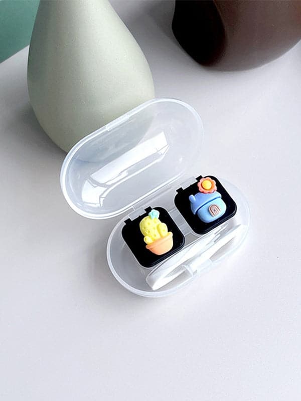 Cartoon Plant Contact Lens Case