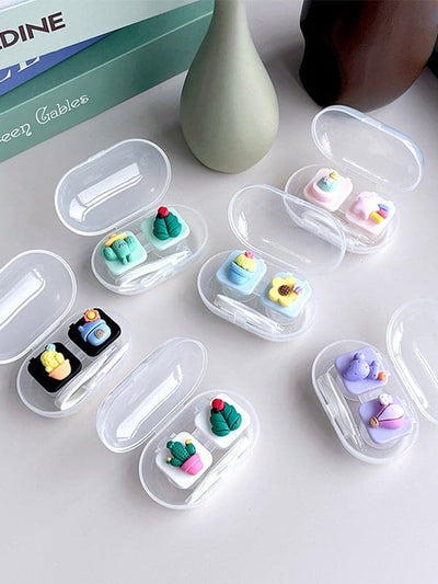 Cartoon Plant Contact Lens Case