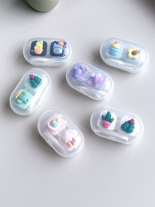 Cartoon Plant Contact Lens Case