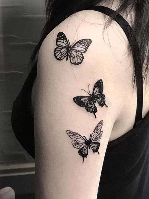 Etiqueta engomada del tatuaje de la mariposa de Eyemoody 1pc